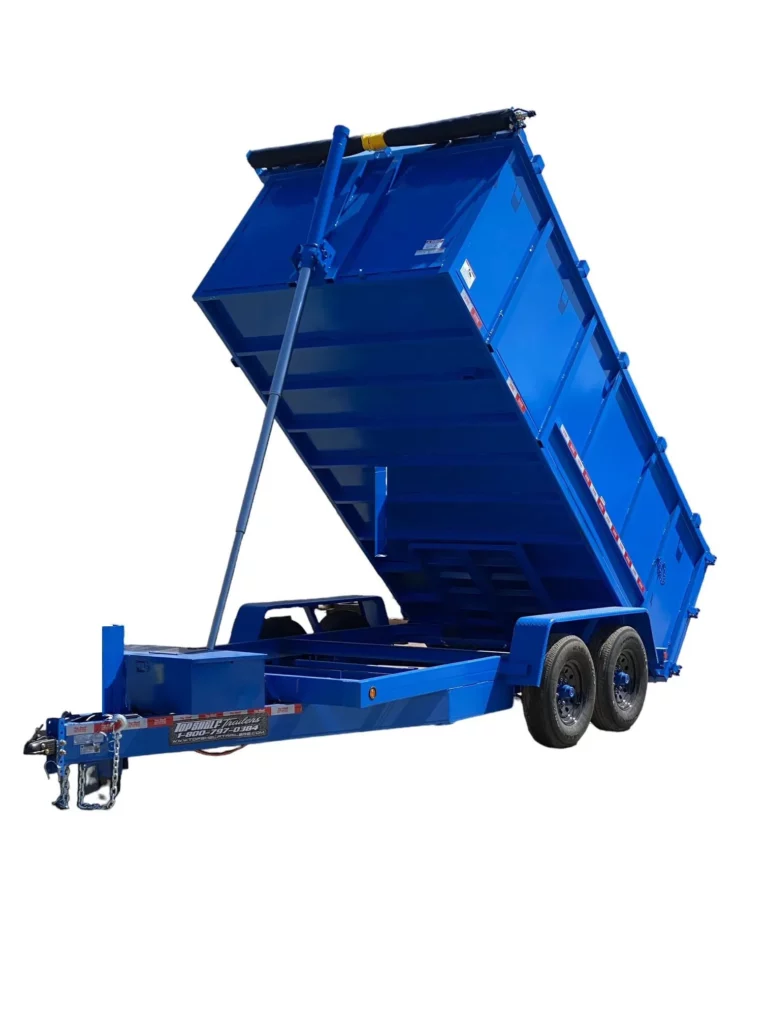 blue dump trailer | Top Shelf Trailers blue dump trailer