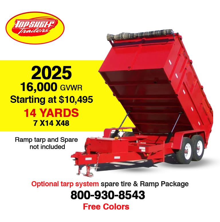 14,000 lb dump trailer